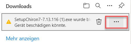 ...wurde blockiert, da es Ihr Gerät beschädigen könnte